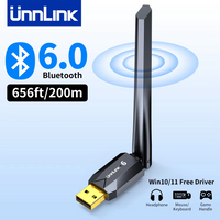 Unnlink USB Bluetooth Adapter, Bluetooth 6.0 Dongle for PC Windows 10/11, Bluetooth Receiver for Mice Keyboard Headphone Speaker