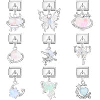WG 1pc Italian Charm Bracelet Steel Pack Brascelet 9mm Assorted Italian Charms Bracelet Links Handmade DIY Jewelry