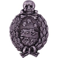 1pc Tank Panzer Skull Enamel Pin - Military Retro Design, Hardcore Gothic Style for Daily Wear & Tank Enthusiast Gifts