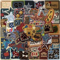 50Pcs American Retro Stickers Lucky Y2K Decals For Laptop Scrapbook Luggage Guitar Helmet DIY Aesthetic Stickers