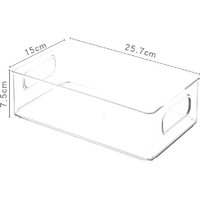 1pc Acrylic Transparent Storage Box Refrigerator Crisper Storage Box Cosmetic Storage Kitchen Acrylic Desktop Storage Box