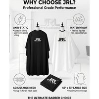 JRL Barber Cape Professional Hair Cutting Cape Waterproof Anti-Static Salon Hairdressing Apron for Barbershop Stylist Cloak