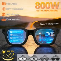 With Camera AI 4K Glasses New Upgrade 800W HD Video Recording AI Photo Recognition Translation Bluetooth Call Voice Sunglasses
