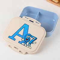 Steal A Brainrot Large Capacity Bento Box 67 Six Seven Cartoon Letter Printed Lunch Bag Students Portable Food Storage Container