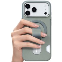 Soft Liquid Silicone Magnetic Case for Magsafe iPhone 17 16 15 14 13 Pro Max Strap Holder Card Slot Shockproof Cover