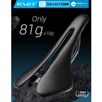 AliExpress RYET Full Carbon Bicycle Saddle Ultralight 81g/87g Leather Top 7x9mm Carbon Rails 143/155mm for Road MTB Gravel Bike Accessory