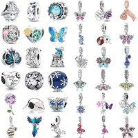Summer New Forest Series Butterfly Firefly Peacock Bee Charms Fashion Pendant Fit Original Bracelets DIY Women Jewelry Making