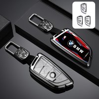 Fashion Zinc Alloy Car Smart Key Case Cover Shell For BMW X1 X3 X5 X6 X7 1 3 5 6 Series G20 G30 G11 F15 F16 G01 G02 F48 Keyless