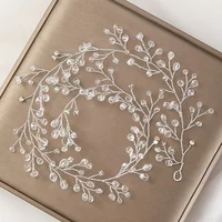 Women Rhinestone Crystal Headband Wedding Hair Accessories Luxurious Rhinestone Pearl Bride Headband Hairbands Hair Jewelry Vine