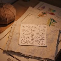 2 Sheets Water Soluble Non-Woven Fabric Stabilizer Embroidery Patterns Sticker Wash Away Sewing Moulds for Embroider Paper