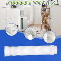 Air Conditioner Hose TL1854 5'' Dia Portable AC Exhaust Hose Vent Length Up To 44'' For Mobile Air Conditioning Exhaust Pipe