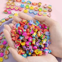 Mini Kawaii Cartoon Fruit Animal Erasers 100Pcs Cute Love Pencil Rubber Kids 61 Xmas Gift School Prize Party Favors