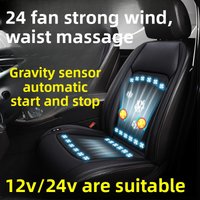 Silent 24 Powerful Fans Universal ventilation Car Seat Cover Breathable Cooling Truck SUV Car ventilation Car Seat with Massage