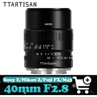 TTArtisan 40mm F2.8 APS-C Manual Focus Prime Large Aperture Macro Lens Compatible with Fuji X-A2 Sony A6400 Canon M2