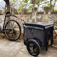 Aluminum Alloy Outdoor Bicycle Trailer Camping Fishing Photography Outdoor Portable Universal Bicycle Trailer Adjustable Tools