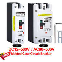 Solar DC/AC MCCB Molded Case Circuit Breaker 500V 25KA 100A/125A/160A/200A/250A For PV Battery System -Main Circuit Breaker