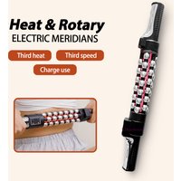 Deep Tissue Hand Held Firming Vibrating Rolling Body Massager with Electric Heat Rotary Technology