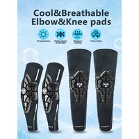 AliExpress MJMOTO Summer Ice Silk Motocross Elbow Knee Pads Impact Protection For DH MX MTB Dirt Bike Cycling Motorcycle Elbow Knee Guards Set