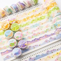 Cute Cloud Sparkling Tapes Paper Decorative Journaling Adhesive Masking Tape Scrapbooking Craft Diary Stationery Gift