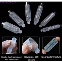 NEW 24pcs/Box 3D French Nail Sticker Reusable Dual Forms Nail Crystals Silicone Molds Forms For Quick Carving Manicure Tool