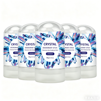 Natural Crystal Potassium Alum Deodorant Stick Unisex 24H Odor Protection Aluminum-Free Hypoallergenic Vegan 60g Solid Deodorant