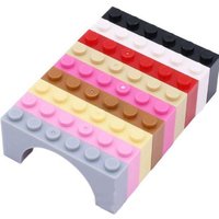 12PCS building blocks compatible with 15254 3307 brick arch 1x6x2 raised brick DIY accessories educational children's toys