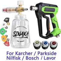 1L Car Washer Water Gun Cleaning Foam Generator Snow Foam Lance 1/4" Quick Release Nozzles for Parkside Karcher Daewoo Lavor