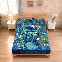 3pcs Cyber Style 67 Element Print Coreless Bed Sheet Set Multi Size Soft Bed Cover Bedroom Bedding Decoration Machine Washable