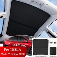 Sunshade Roof for Tesla Model Y Juniper 2025 2026 Launch Accessories Heat Insulation Glass Roof Sun Shade Microfiber Suede