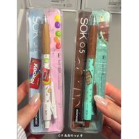 KOOKEI Vintage Wood Grip Gel Pen,0.5mm Mint Chocolate Ice Cream&Polka Dot Series,Quick-Dry Black Ink ForStudents School Supplies