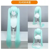 2026 Stylish Wig Cosplay Styling VocAloid Aqua Blue Miku Hot Silk Headgear Cos Cosplay Wigs with Cosplay Costume Special Use