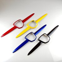 High Quality ABS Plastic Material Stick On New Gloss Black Whisker Grill Badge Trim Boot Handle Lid For Fiat Abarth 500 595 695