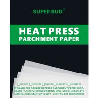 50/100 Sheets Heating Press Paper Pre-Cut Parchment Paper Slick Silicone Coating on Double Sides for Rosin Press Machine