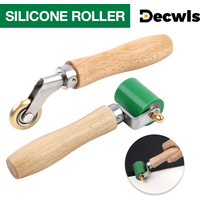 40mm Silicone Handwheel, 6mm Brass Pressure Roller Manual Welding Tool High-Temperature Resistant Joint Roller, For PVC/TPO/EPDM