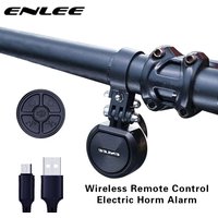 ENLEE 120DB USB Charge Bicycle Electric Bell MTB Cycle Trumpet Horn Anti-theft Alarm Siren & Remotely Remote Control