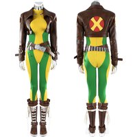 Rivals Rogue Mary Cosplay Costume Anna Marie Jumpsuit Coat Leather Battle Suit Female Bodysuits Women Halloween Outfits
