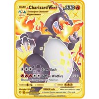 2026 HOT NEW! Pokemon Metal Card 10000 Points Arceus Charizard Super Card Golden English Mewtwo Vmax Anime Collection Cards Gift