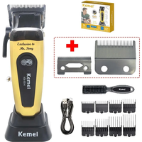 Kemei Km-90-4 Professioneller Haarschneider für Männer, 11500 U/min, 10 W, bürstenloser Motor, DLC-Klingenbasis, Ladegerät, Haarschnitt-Maschine, Haar