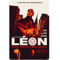 Leon The Professional Jean Reno Movie Metal Poster Tin Sign 20x30cm -aluminum