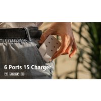 BETAFPV 6 Port 1S Lipo Battery Charger, Fast Charging 30W for PH2.0 BT2.0, Compact Portable Charger for Whoop FPV Drone