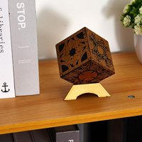 Rubik's Cube Removable Rotating Decoration Black Golden Carved Design Durable PVC Work Decor Birthday Gift for Young Adults