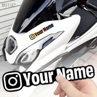 1PC Custom Instagram Name Sticker Waterproof Personalized Vinyl Decal for DIY Motorcycle Car Helmet Road Bicycle