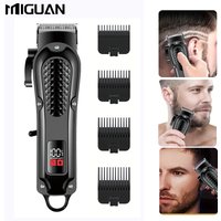 Professional men's hair clipper with LED display screen, rechargeable lithium battery, USB charging,Type-C port