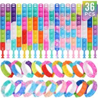 9/18/36 Pack Pop Fidget Toys Bulk Its Fidget Bracelet It Birthday Party Favors for Kids
