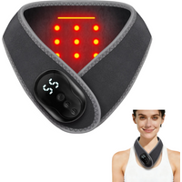6 in 1 Protable Neck Massager Wrap Vibration Neck Pad Soft Wearable Neck Scarf 3 Levels Adjustment for Neck Shoulder Leg Relax
