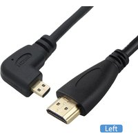 Micro hdmi Cable HDMI-compatible V1.4 Male to HDTV Micro HD 90 Degree Left Right Angle Cable 1080p for HDTV PS3 XBOX 3D LCD