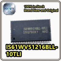 (5/20 Pieces) IS61WV51216BLL-10TLI IS61WV51216BLL TSOP44 Static Random Access Memory (SRAM) In Stock. Electronic Device IC.