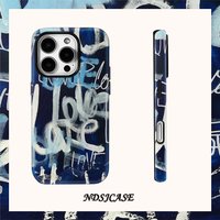 Street Love Graffiti Phone Case for iPhone 17 16 15 14 13 12 11 X XS XR XSMAX Air Pro Max Plus Luxury Double-layer Back Cover