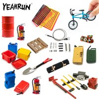 YEAHRUN Simulated Decorations Tool Accessories for TRX-4 TRX-6 Axial SCX10 90046 Tamiya Redcat 1/10 RC Car Decoration Parts