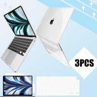 Sparkly Clear Case For MacBook Air 13 inch M5M4 2026-2022 M3M2 A3240 A3113 A2681, Hard Case With Keyboard Cover Screen Protector